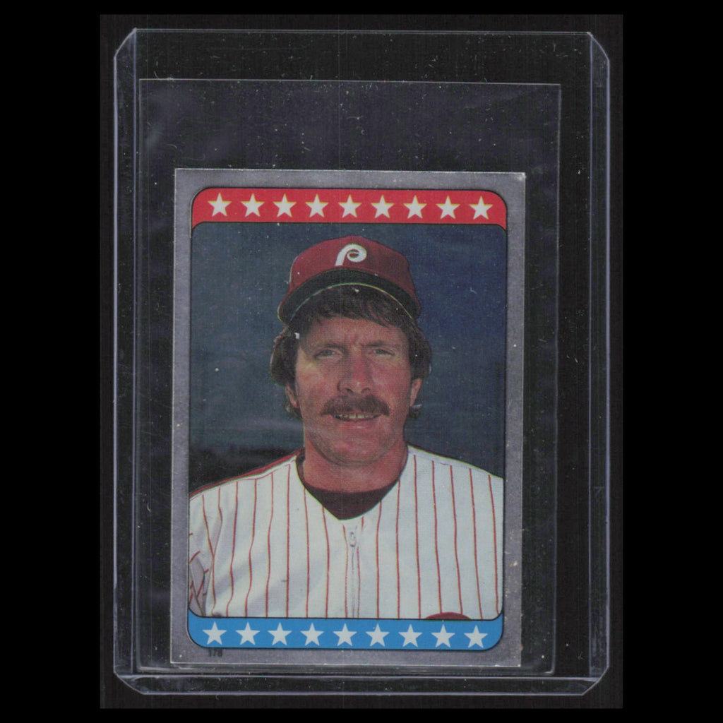 Mike Schmidt #178 1986 Topps Sickers Philadelphia Phillies Baseball Card MLB NM