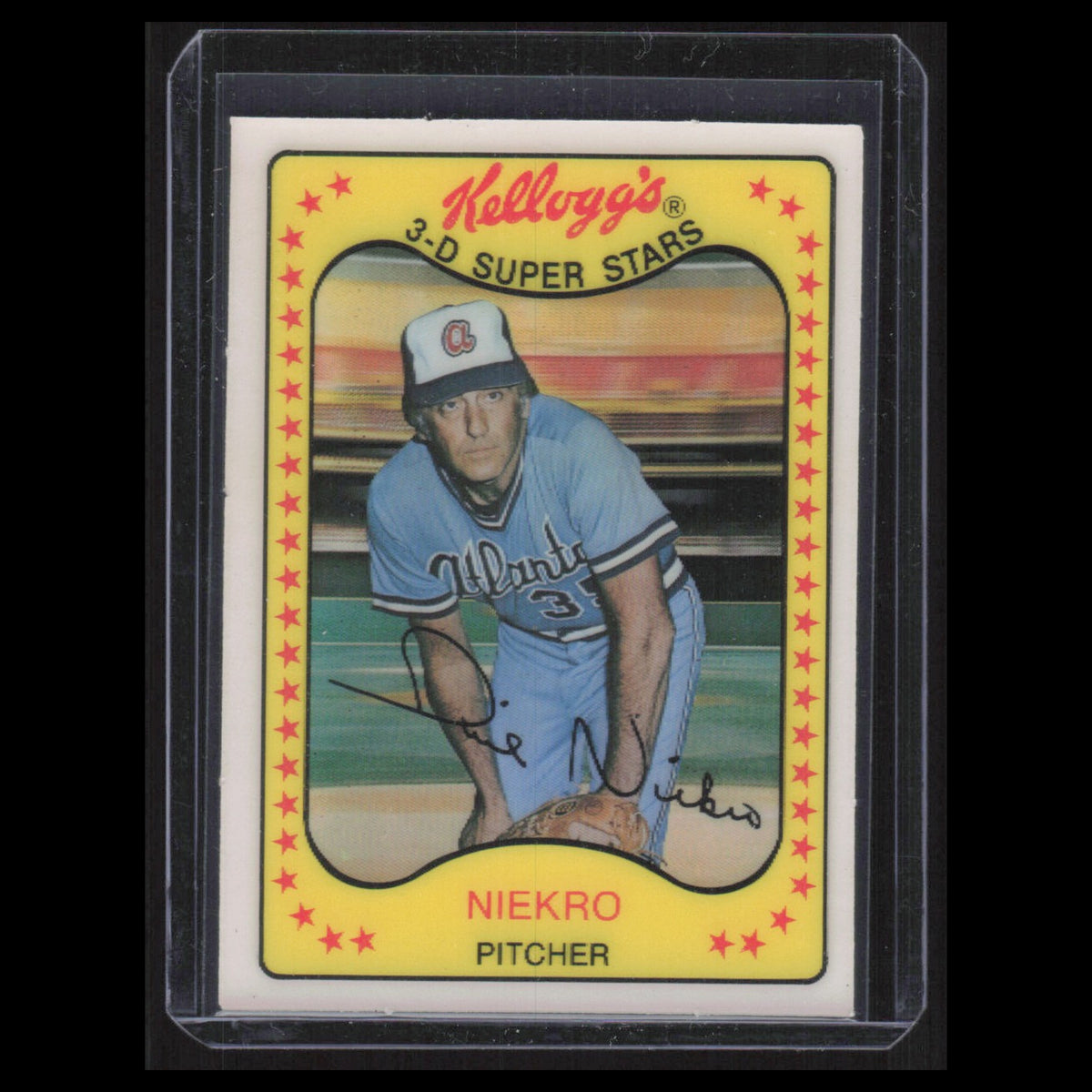 Phil Niekro #12 1981 Kelloggs Atlanta Braves Baseball Card MLB NM