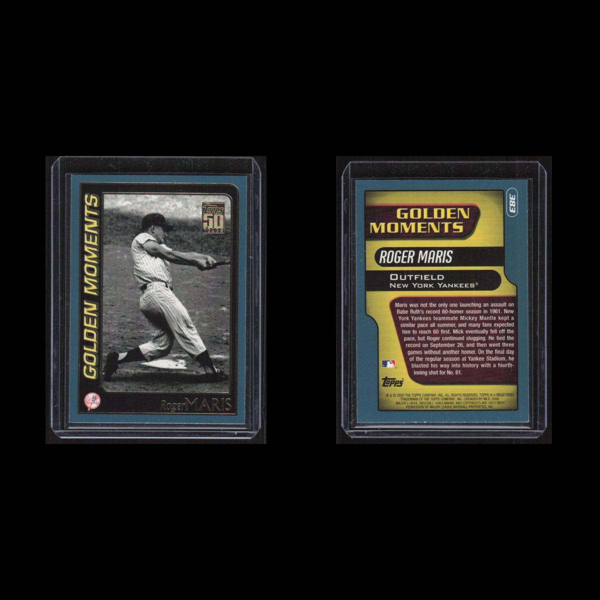 Roger Maris #383 2001 Topps New York Yankees Baseball Card MLB NM