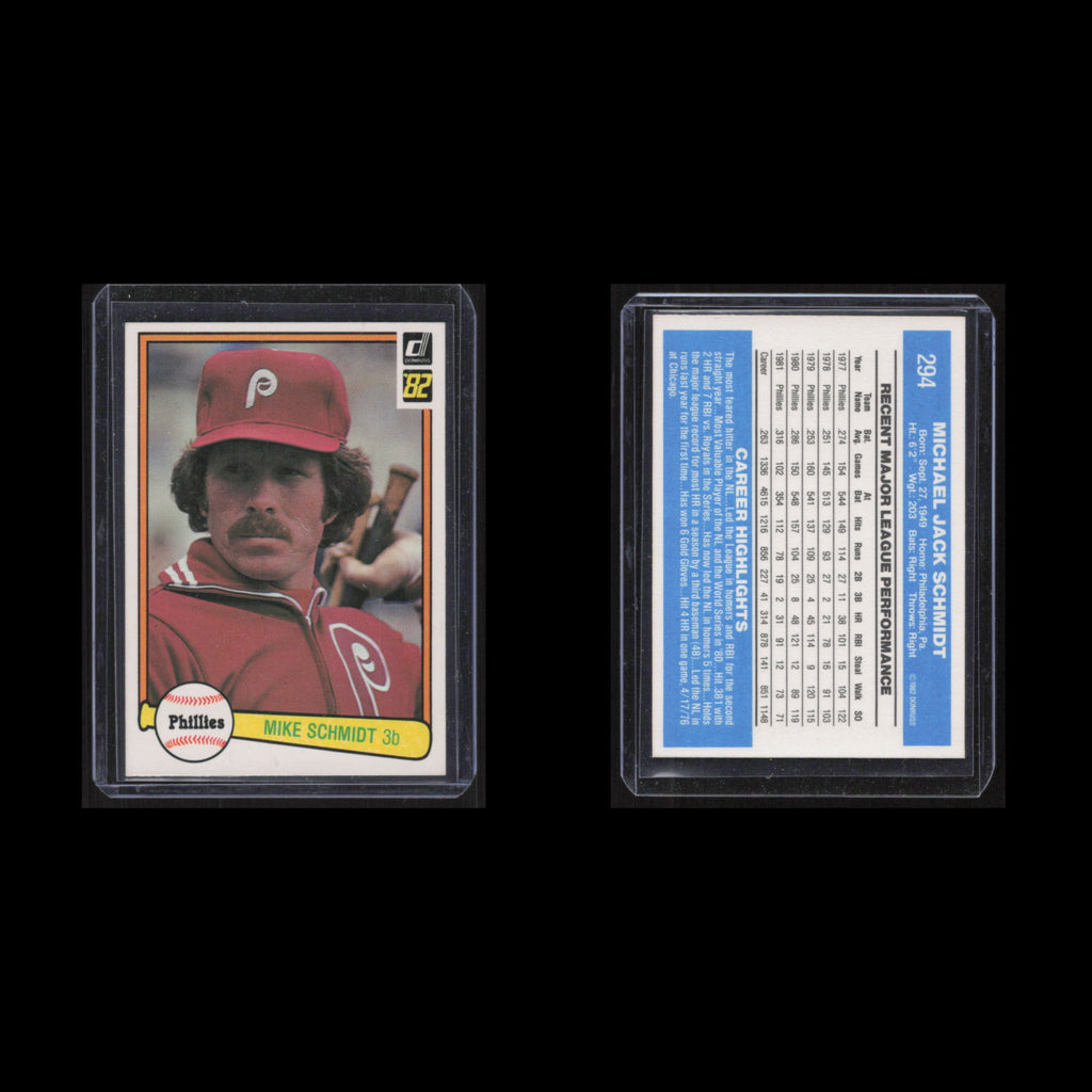 Mike Schmidt #294 1982 Donruss Philadelphia Phillies Baseball Card MLB NM