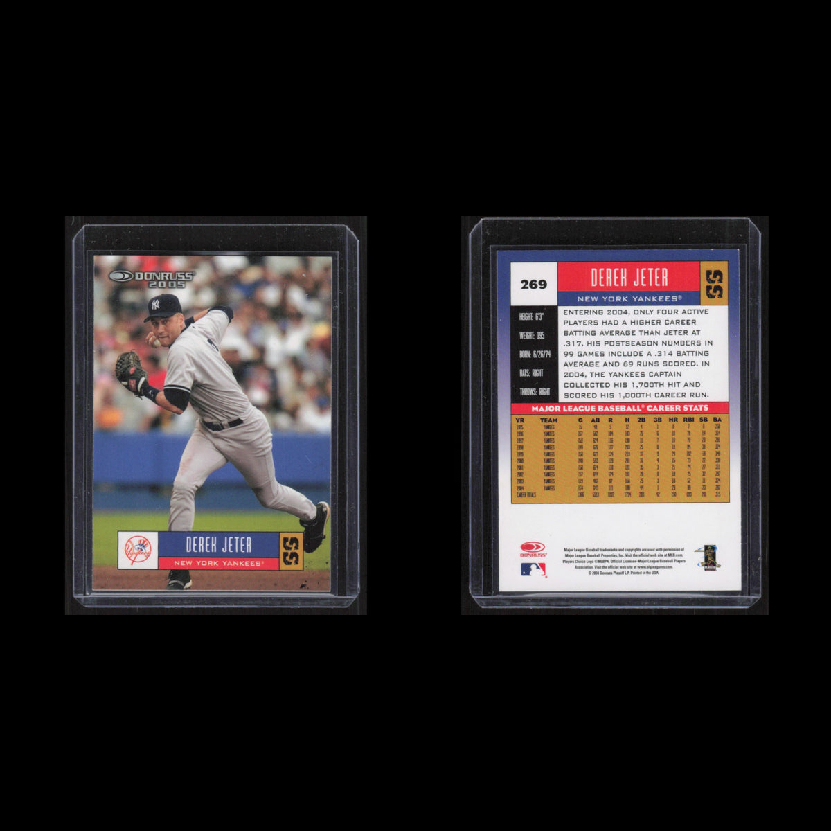 Derek Jeter #269 2005 Donruss New York Yankees Baseball Card MLB NM