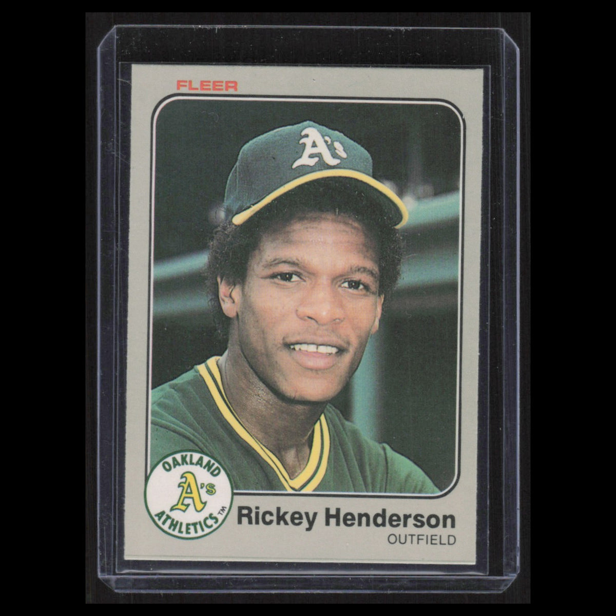 Rickey Henderson #519 1983 Fleer Oakland Athletics Baseball Card MLB NM