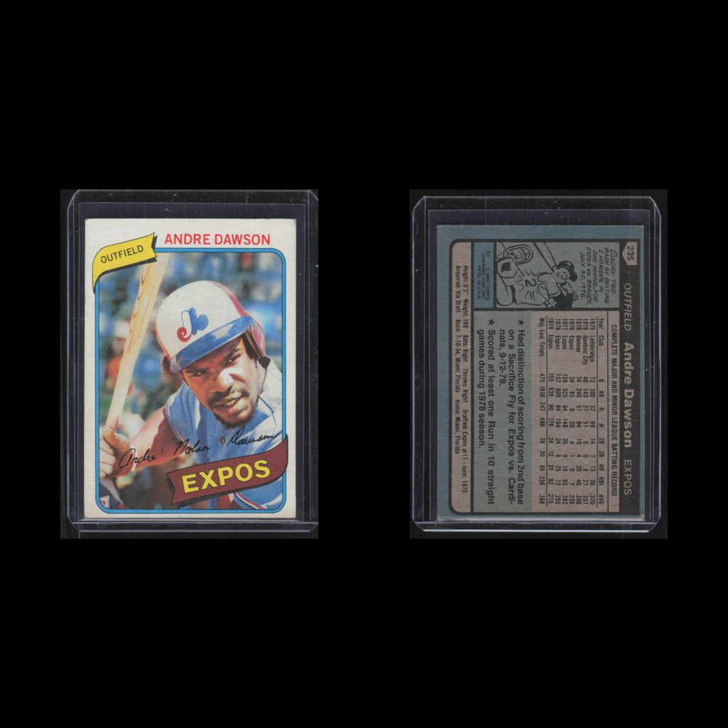 Andre Dawson #235 1980 Topps Montreal Expos Baseball Card MLB NM
