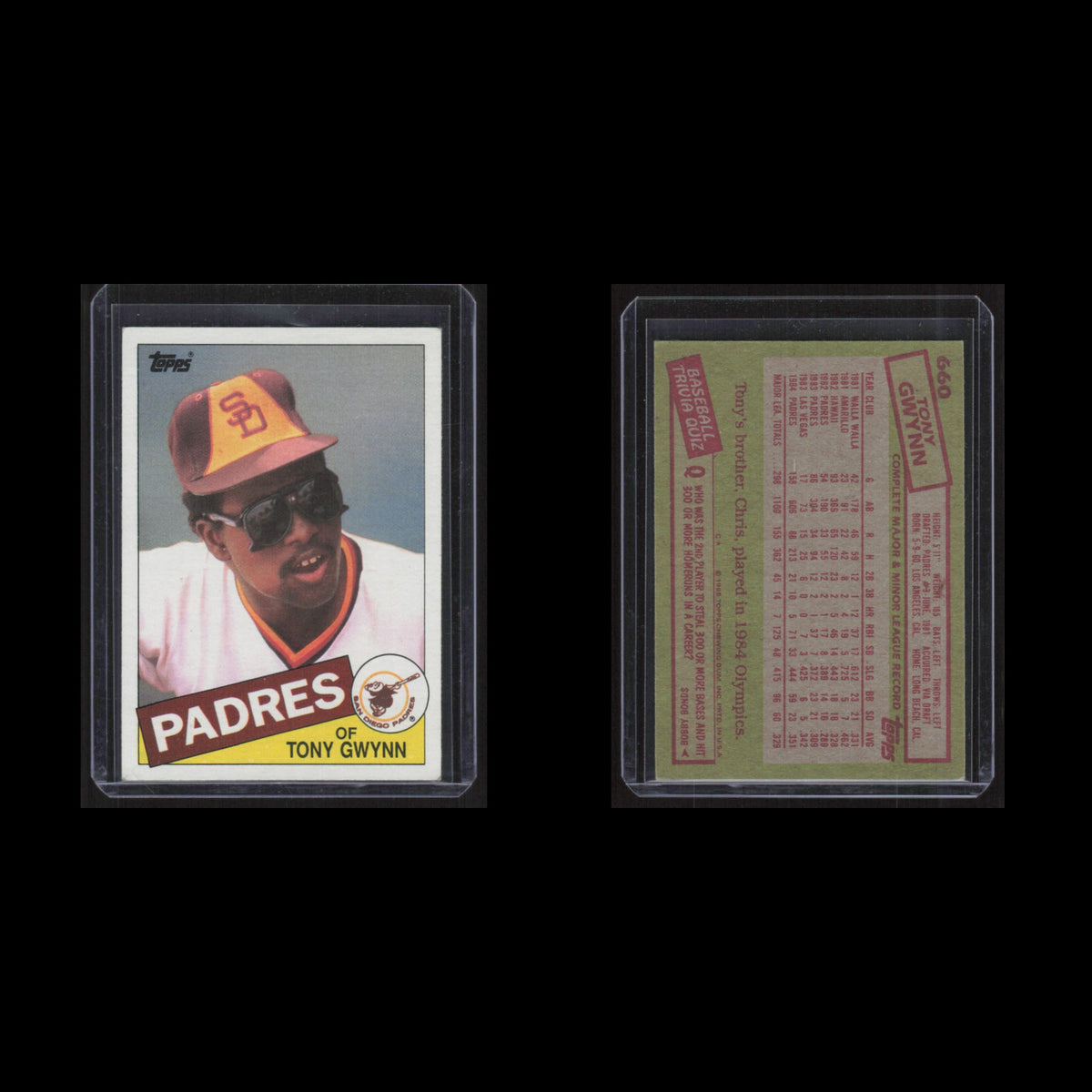 Tony Gwynn #660 1985 Topps San Diego Padres Baseball Card MLB NM