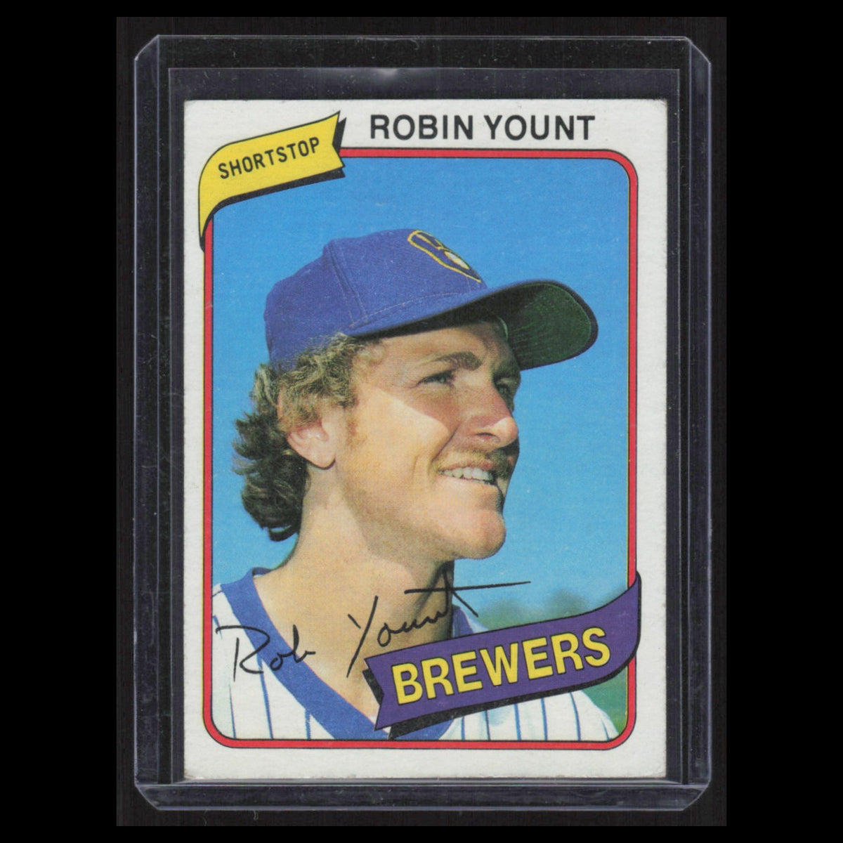 Robin Yount #265 1980 Topps Milwaukee Brewers Baseball Card MLB NM