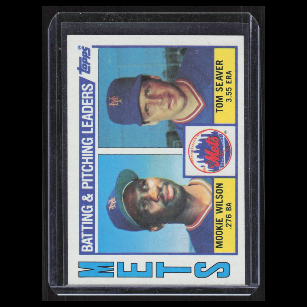 Tom Seaver Mookie Wilson #246 1984 Topps New York Mets Baseball Card MLB NM