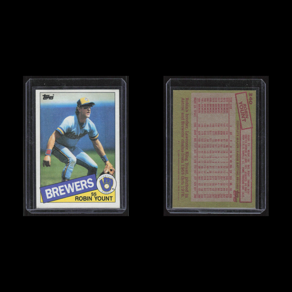 Robin Yount #340 1985 Topps Milwaukee Brewers Baseball Card MLB NM