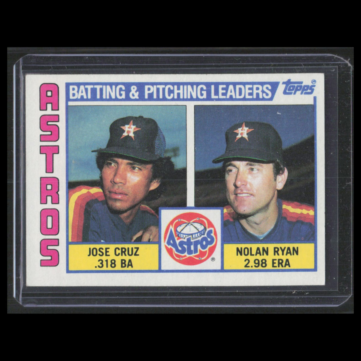 Jose Cruz/Nolan Ryan #66 1984 Topps Houston Astros Baseball Card MLB NM
