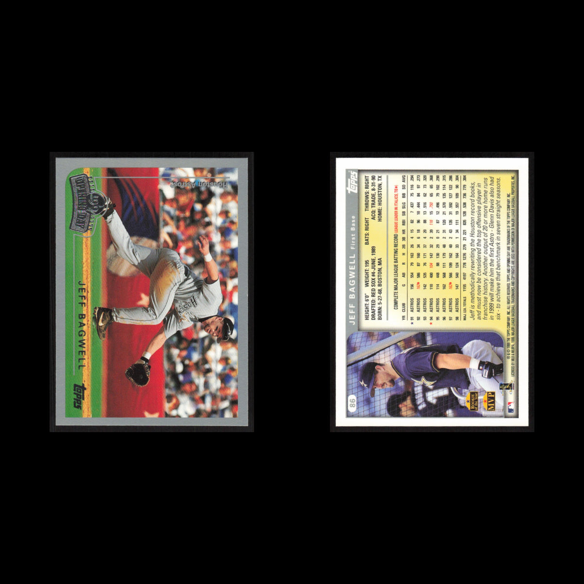 Jeff Bagwell #86 1999 Topps Opening Day Houston Astros Baseball Card MLB NM