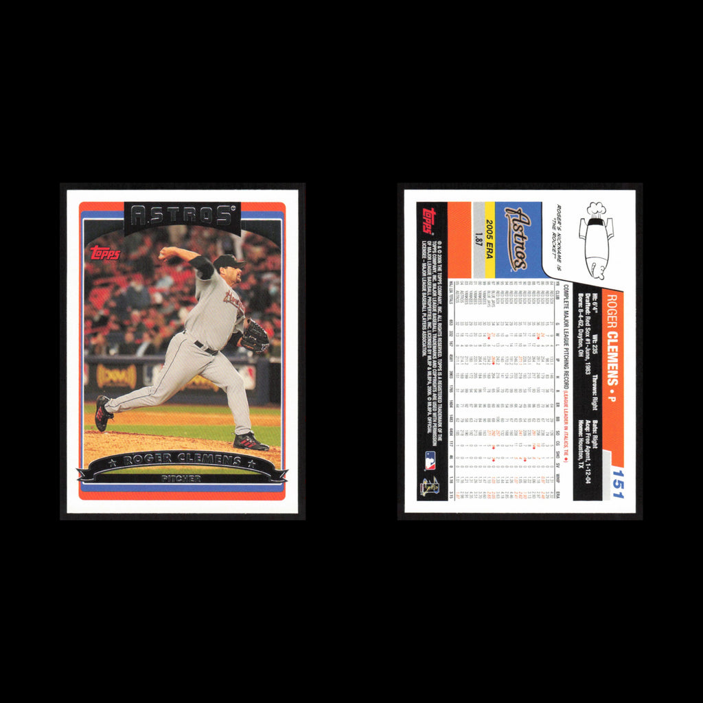 Roger Clemens #151 2006 Topps Houston Astros Baseball Card MLB NM