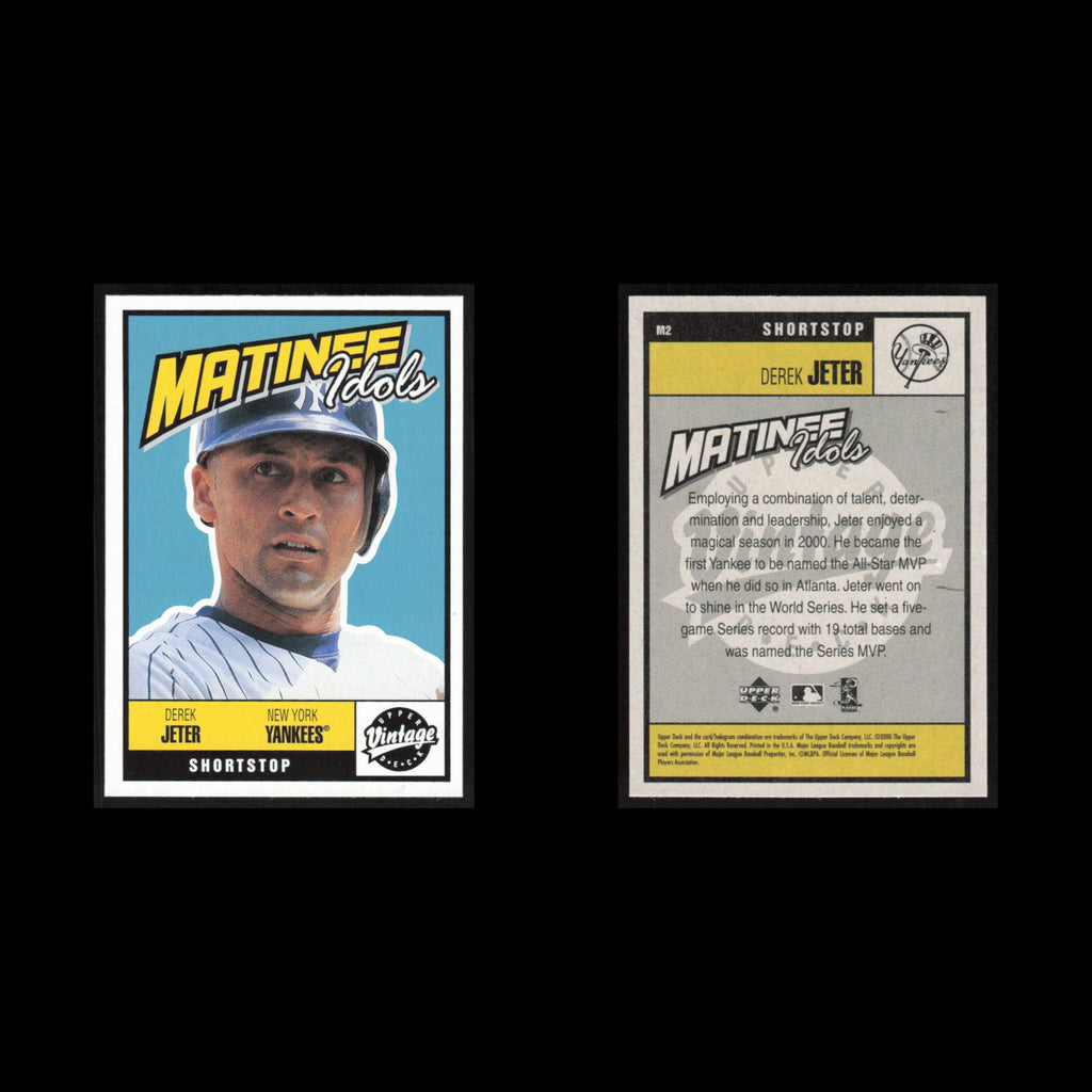Derek Jeter #M2 2001 Upper Deck Vintage Matinee Idols New York Yankees Baseball
