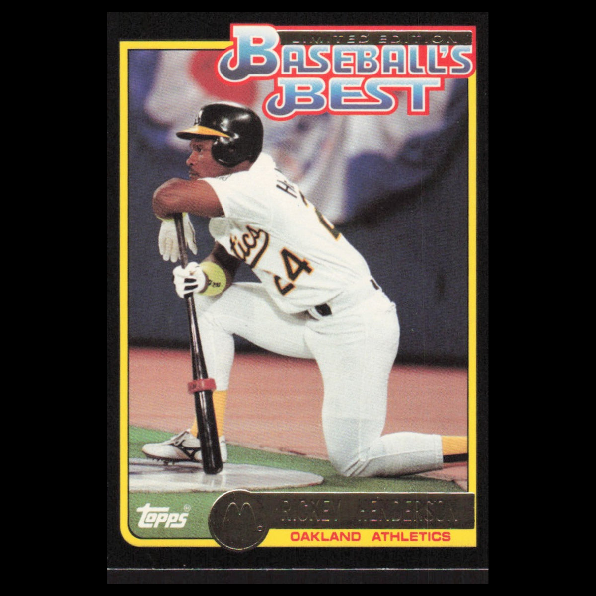 Rickey Henderson #3 1992 Topps McDonalds Baseballs Best Oakland Athletics Card