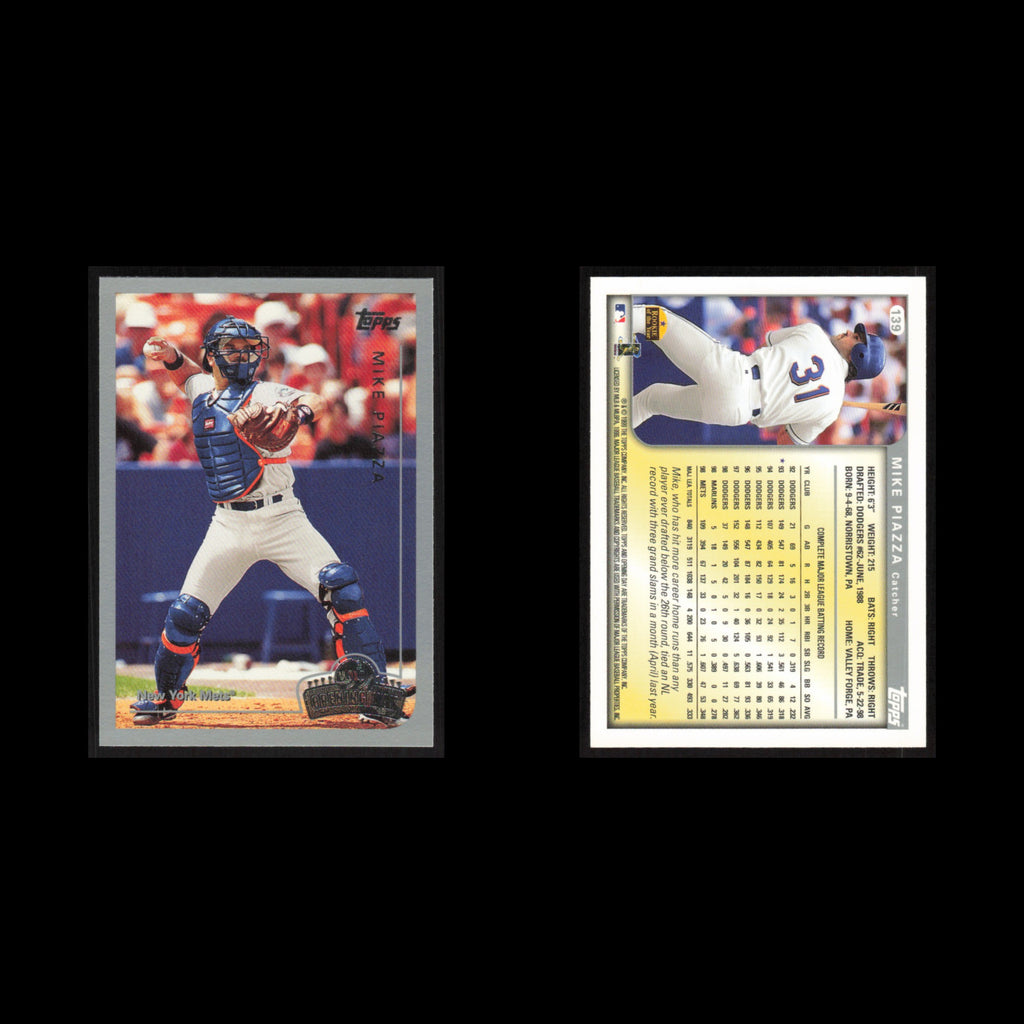 Mike Piazza #139 1999 Topps Opening Day New York Mets Baseball Card MLB NM