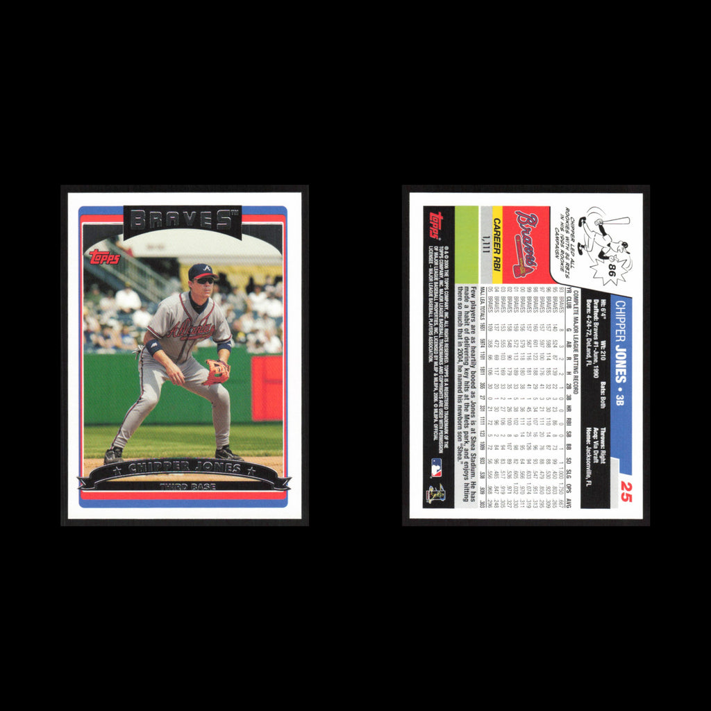 Chipper Jones #25 2006 Topps Atlanta Braves Baseball Card MLB NM