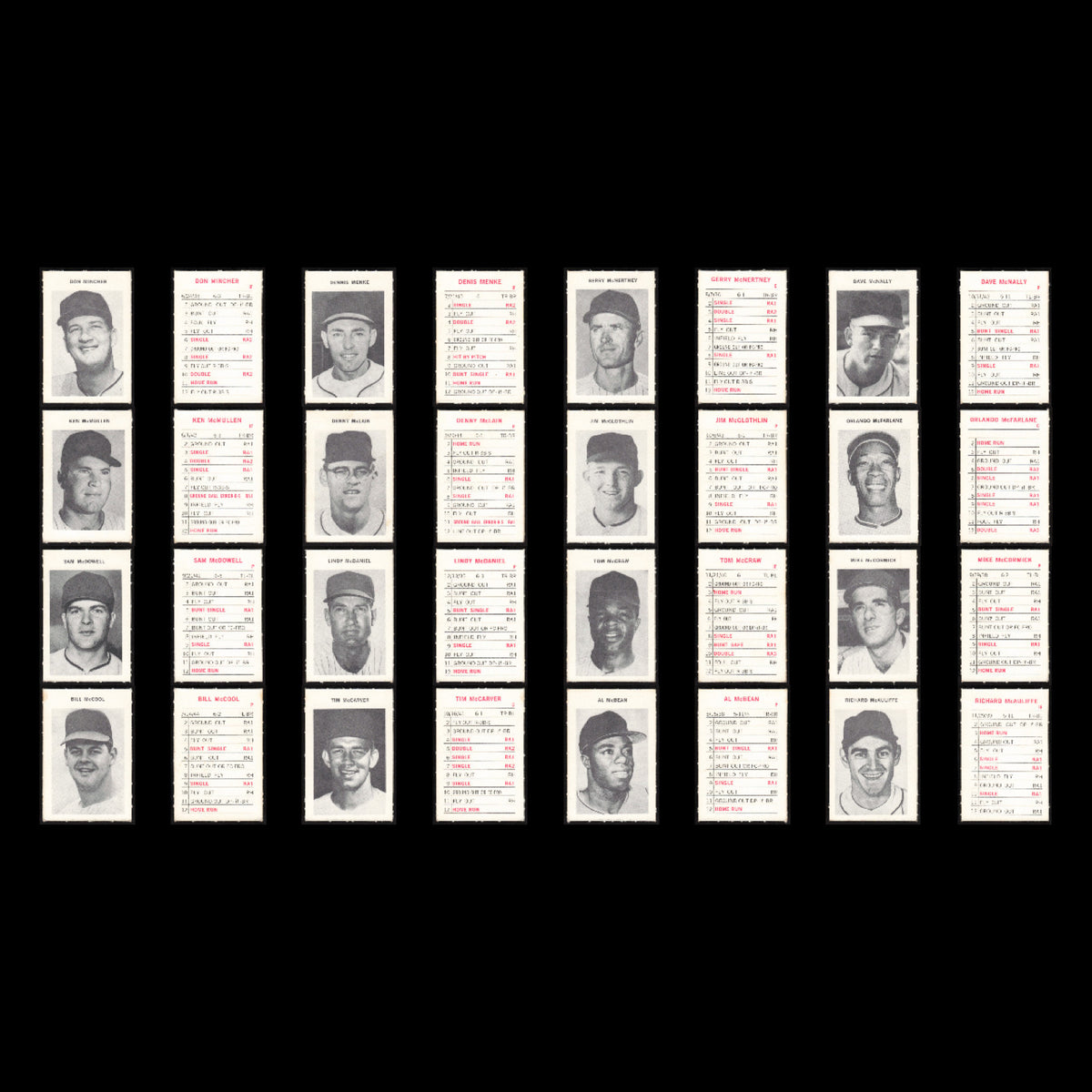 1969 Milton Bradley Lot 259 Vintage Baseball Cards EX+ MLB Set Stargell Pinson