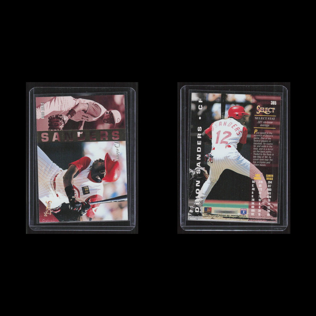Deion Sanders #305 1994 Select Cincinnati Reds Baseball Card MLB NM