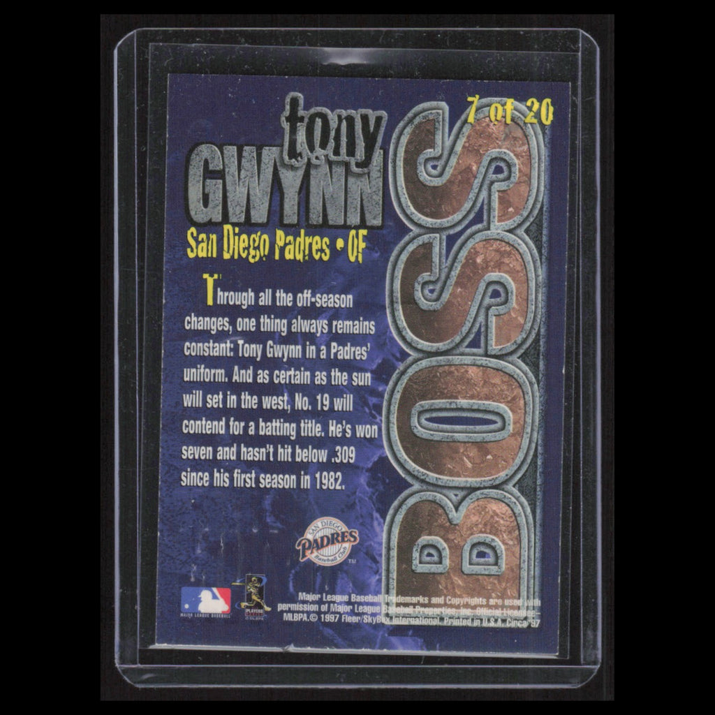 Tony Gwynn #7 1997 Circa Boss San Diego Padres Baseball Card MLB NM