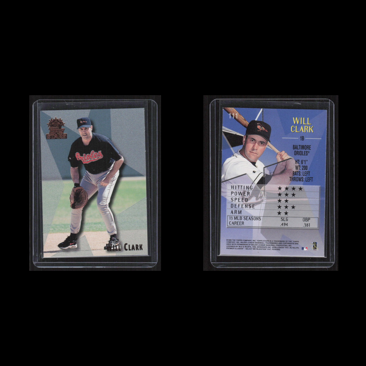 Will Clark #111 1999 Topps Stars Baltimore Orioles Baseball Card MLB NM