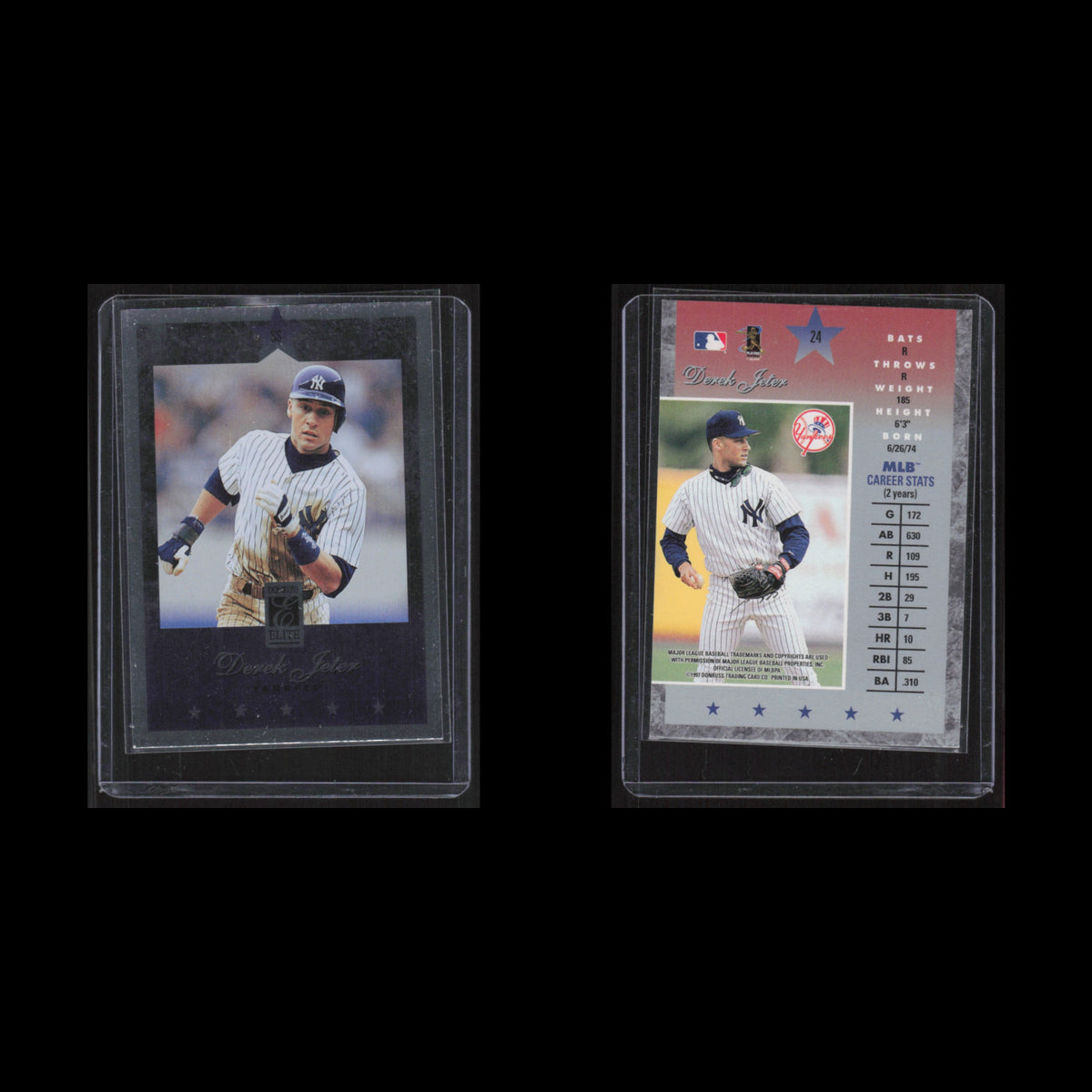 Derek Jeter #24 1997 Donruss Elite New York Yankees Baseball Card MLB NM