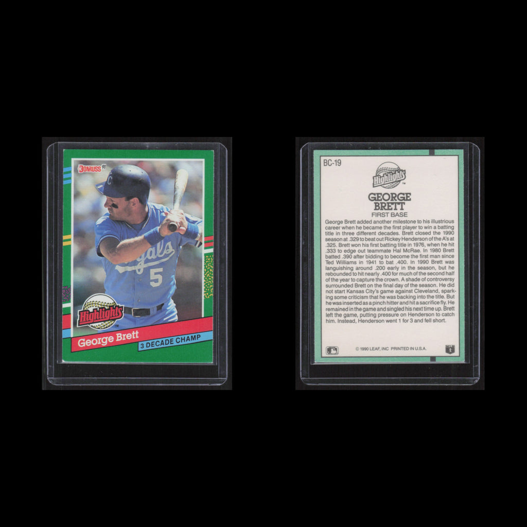 George Brett #BC-19 1991 Donruss Bonus Cards Kansas City Royals Baseball Card NM