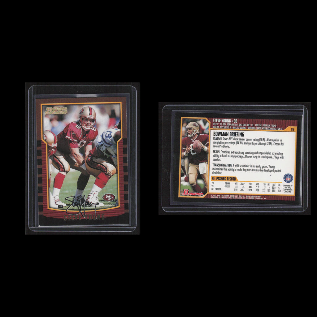 Steve Young #88 2000 Bowman San Francisco 49ers Football Card NFL NM
