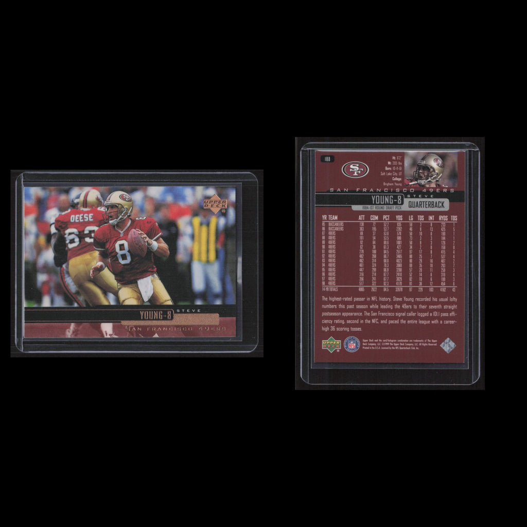Steve Young #188 1999 Upper Deck San Francisco 49ers Football Card NFL NM