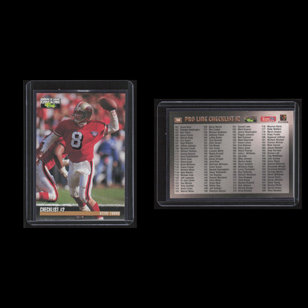 Steve Young #398 1993 Classic San Francisco 49ers Football Card NFL NM