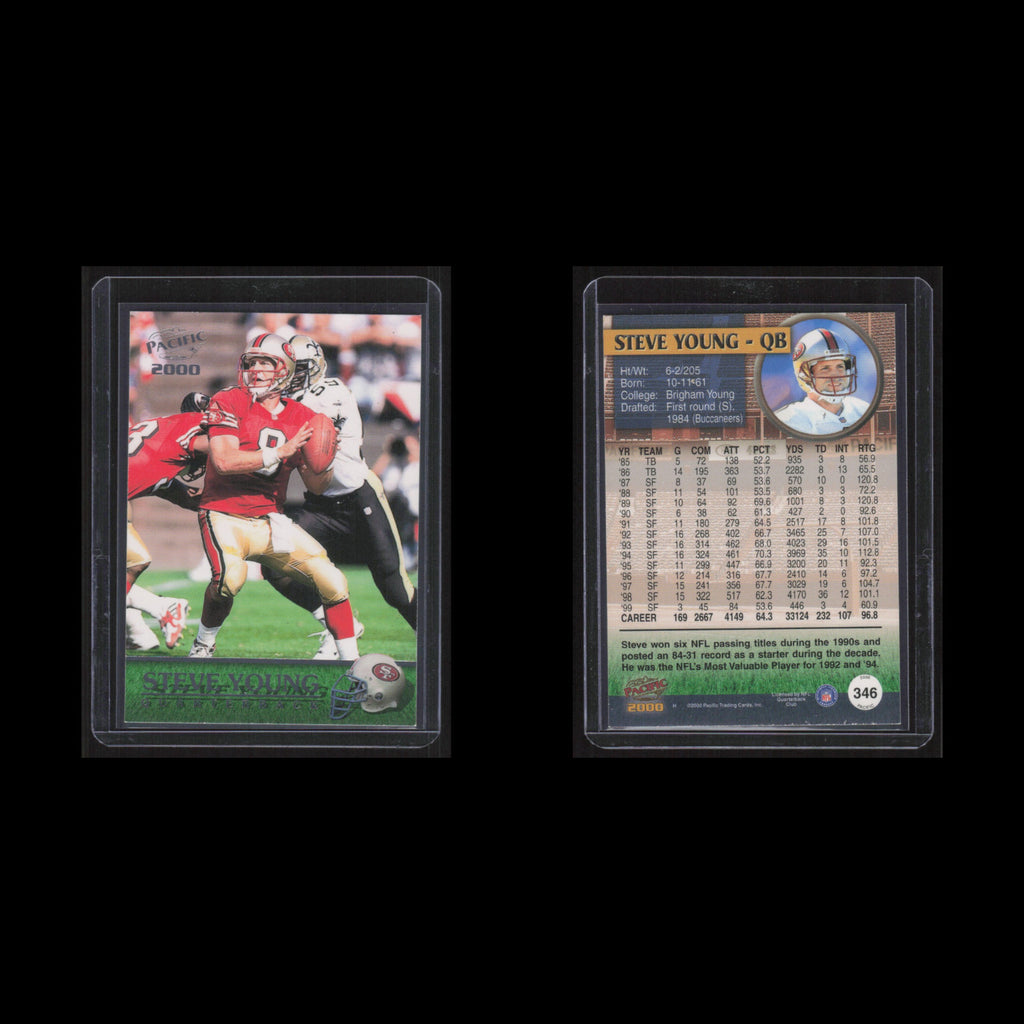 Steve Young #346 2000 Pacific San Francisco 49ers Football Card NFL NM