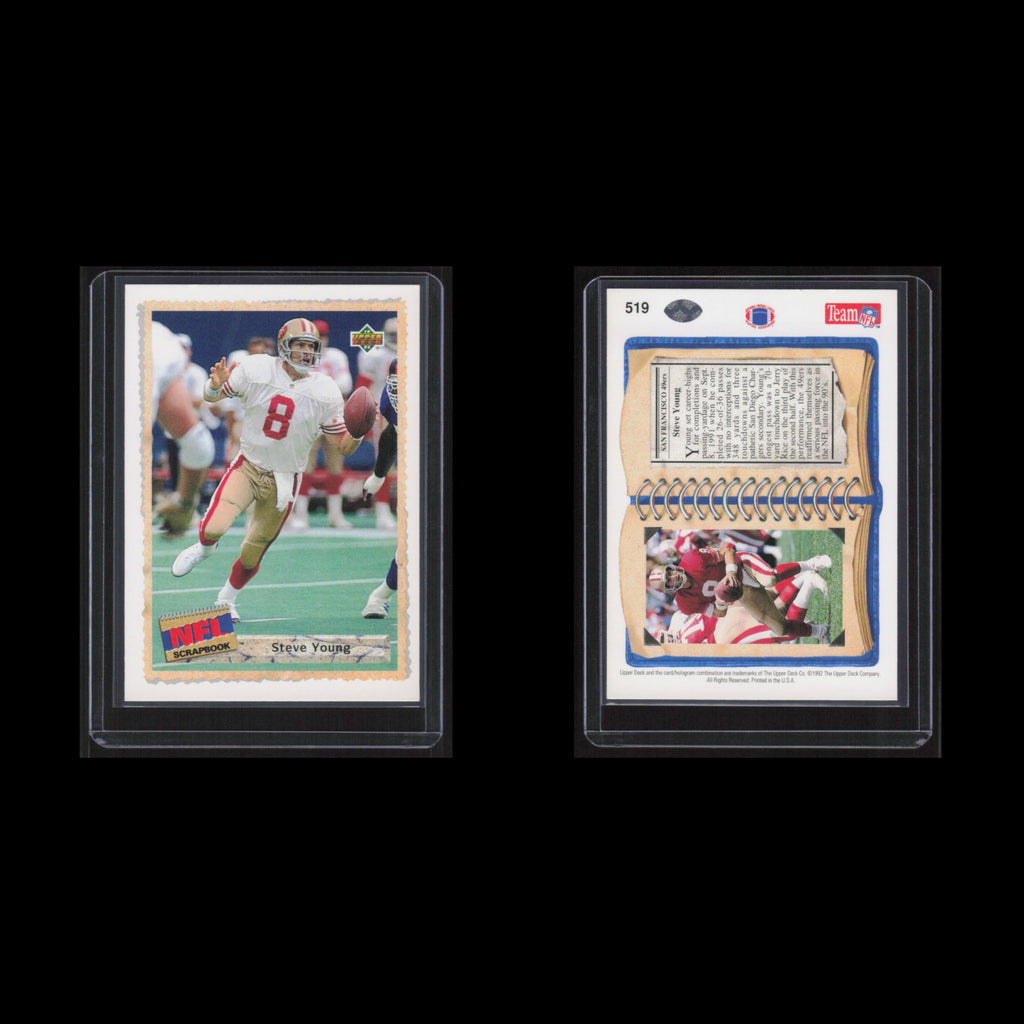 Steve Young #519 1992 Upper Deck San Francisco 49ers Football Card NFL NM