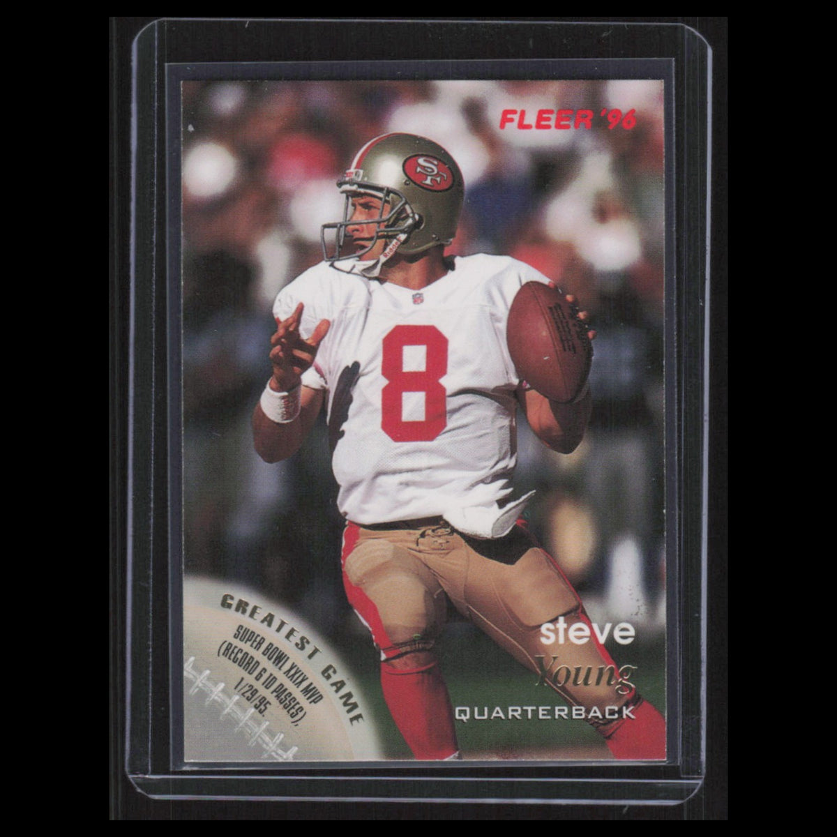 Steve Young #128 1996 Fleer San Francisco 49ers Football Card NFL NM