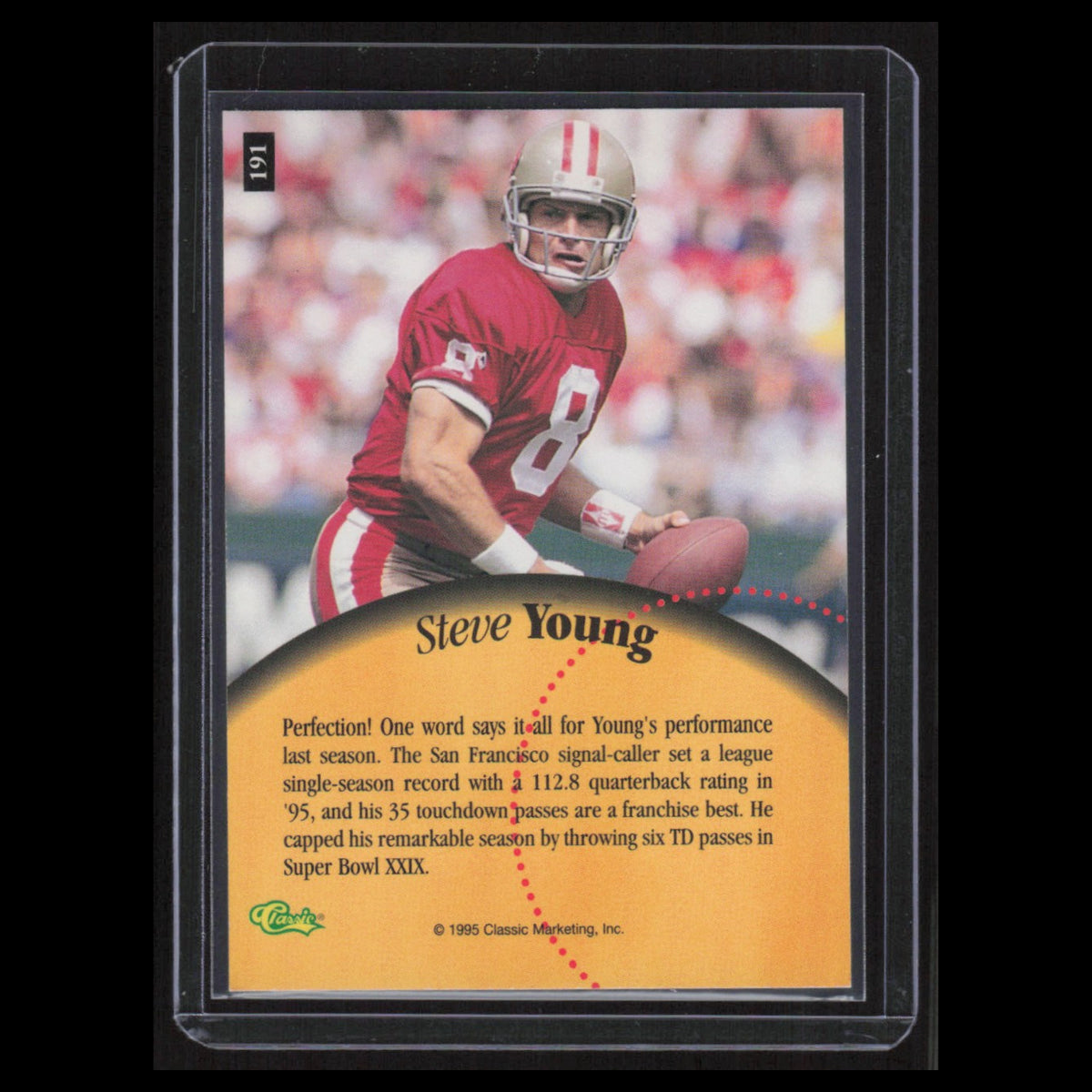Steve Young #191 1995 Pacific Prisms San Francisco 49ers Football Card NFL NM