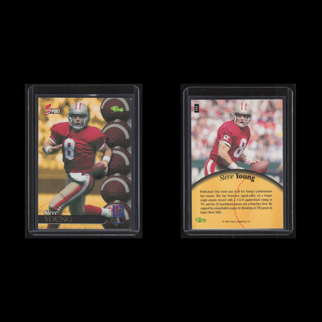 Steve Young #191 1995 Classic San Francisco 49ers Football Card NFL NM