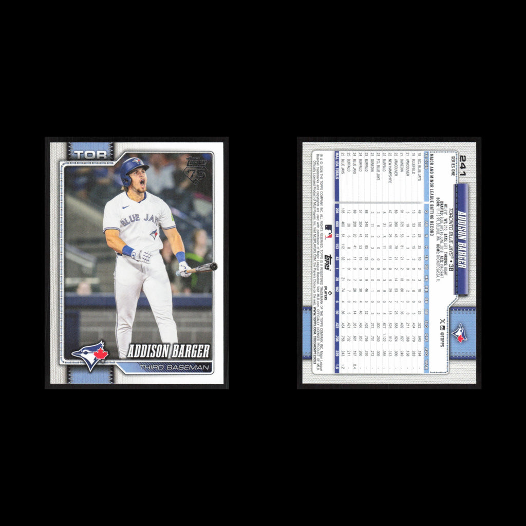 Addison Barger #241 2026 Topps Toronto Blue Jays Baseball Card MLB NM