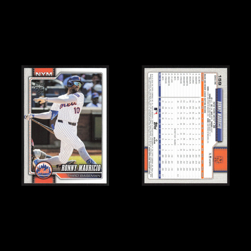 Ronny Mauricio #159 2026 Topps New York Mets Baseball Card MLB NM