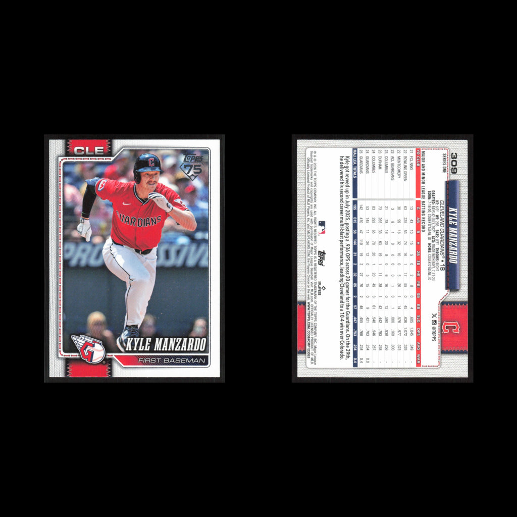 Kyle Manzardo #309 2026 Topps Cleveland Guardians Baseball Card MLB NM