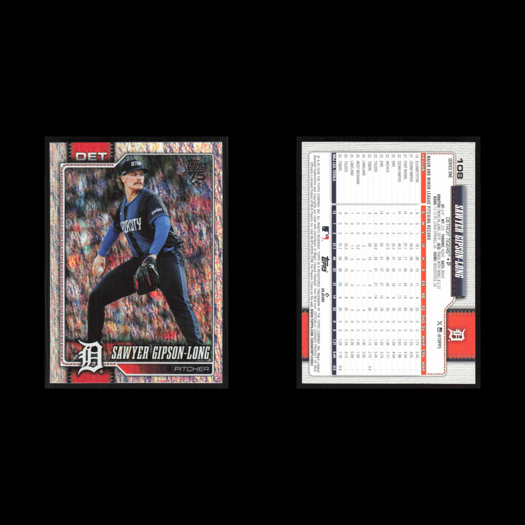 Sawyer Gipson-Long #108 2026 Topps Foil Detroit Tigers Baseball Card MLB NM