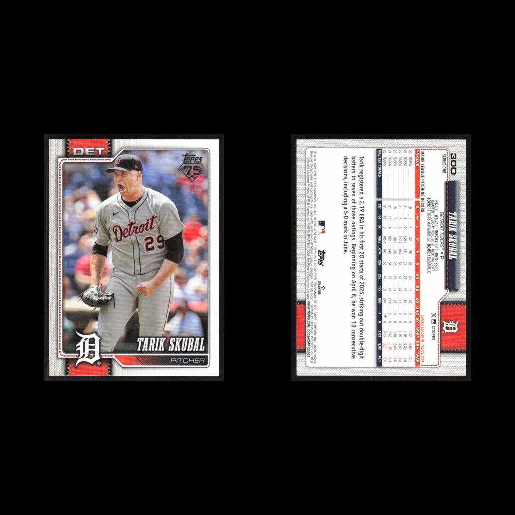 Tarik Skubal #300 2026 Topps Detroit Tigers Baseball Card MLB NM