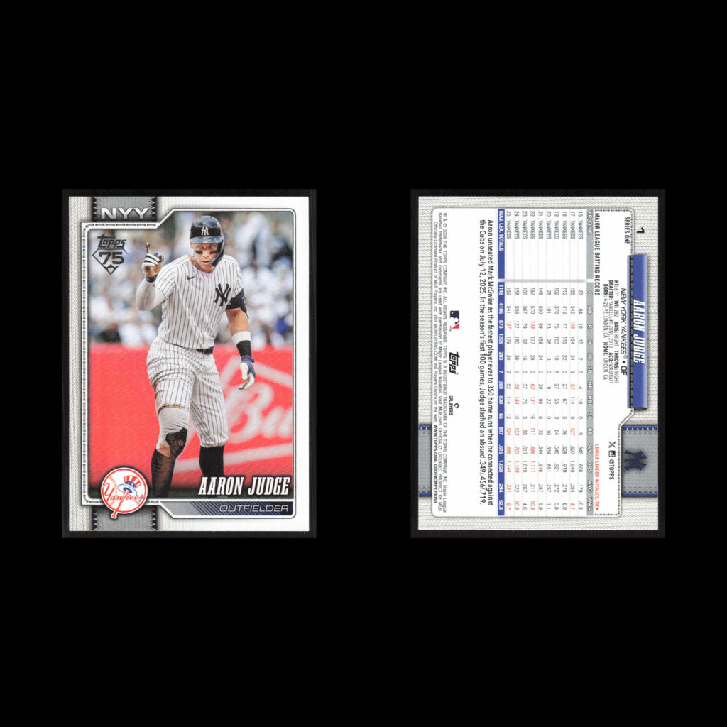 Aaron Judge #1 2026 Topps New York Yankees Baseball Card MLB NM