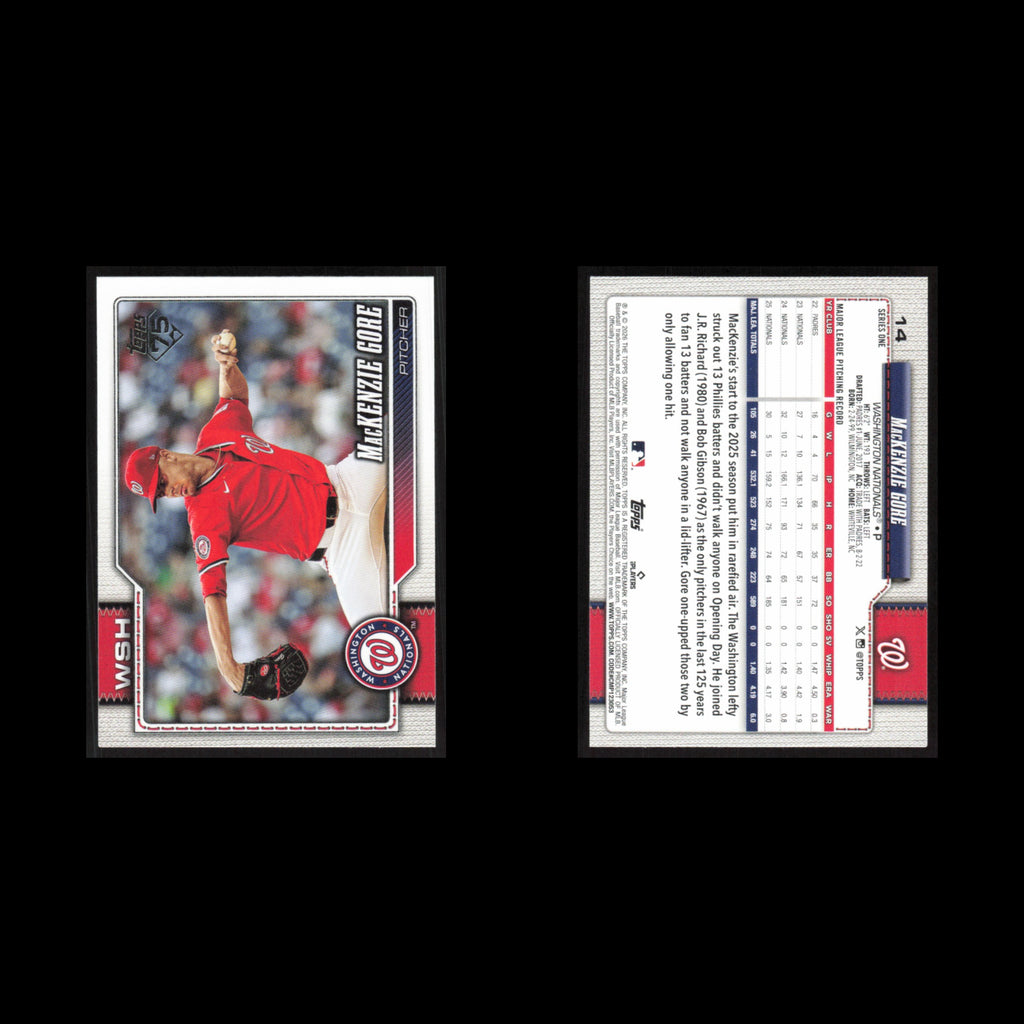MacKenzie Gore #14 2026 Topps Washington Nationals Baseball Card MLB NM
