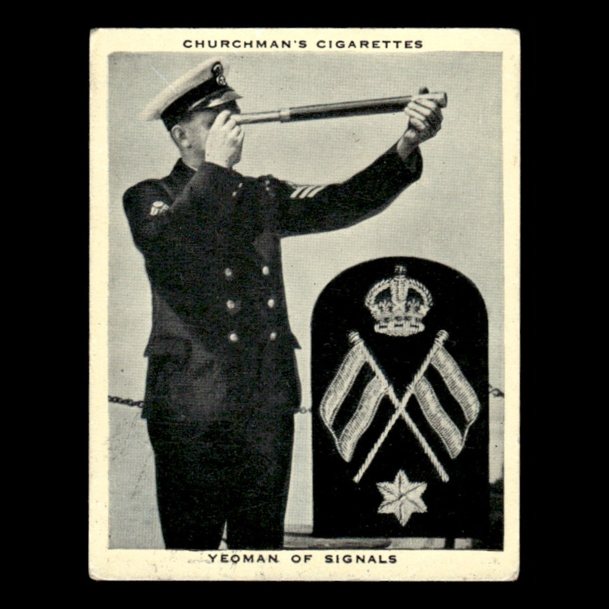 Yeoman of Signals #21 1937 Churchman Tobacco Card The Navy At Work