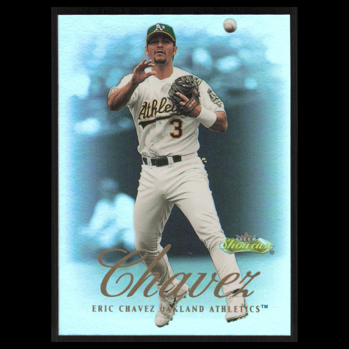 Eric Chavez #63 2000 Fleer Showcase Oakland Athletics Baseball Card MLB NM