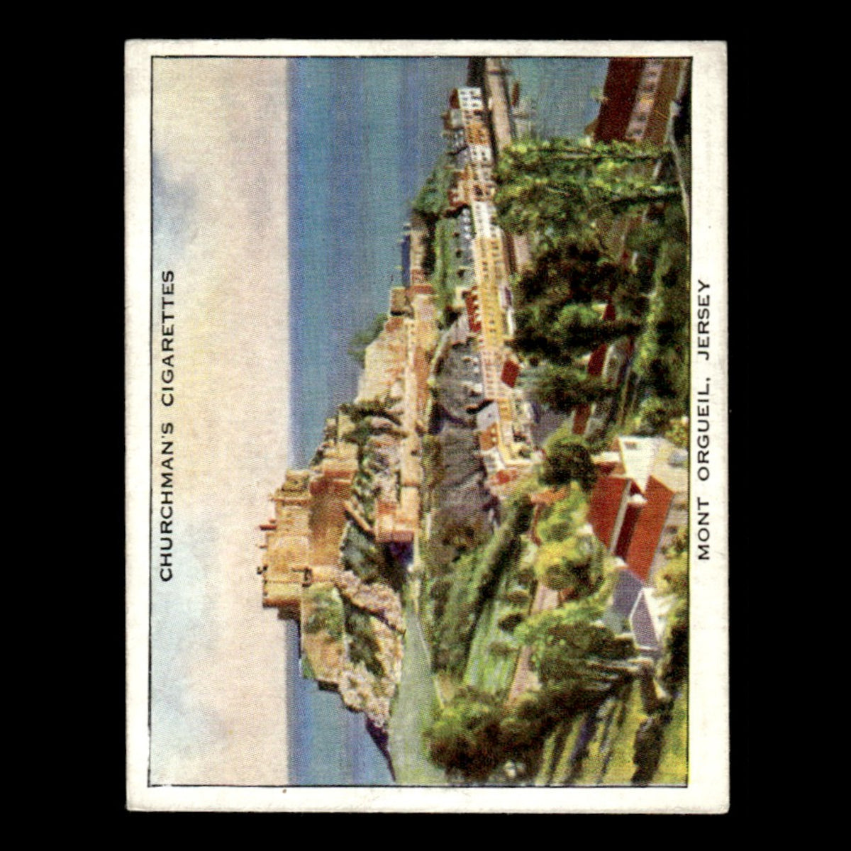 Jersey #1 1938 Churchman Tobacco Card Holidays In Britain EX