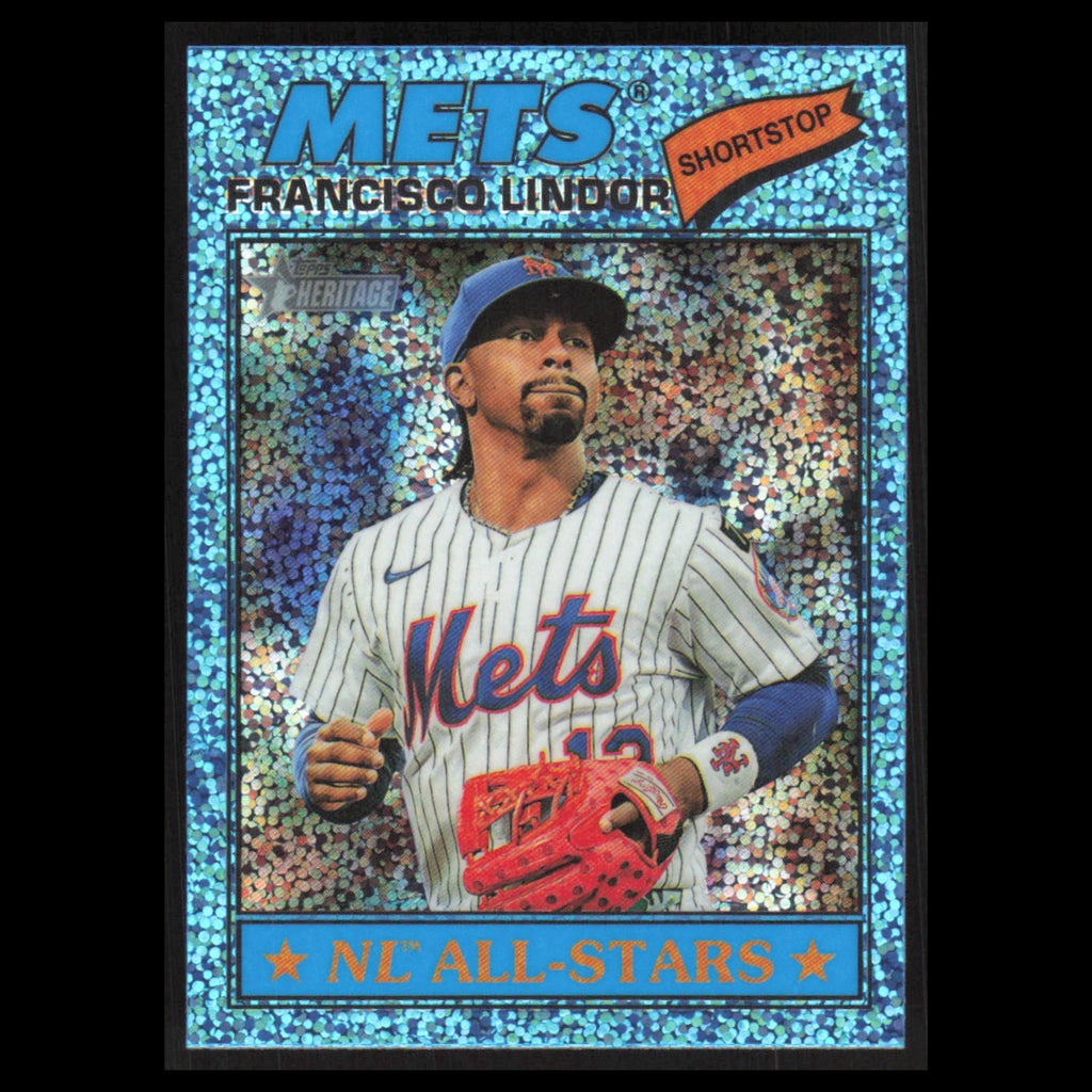 Francisco Lindor #146 2026 Topps Heritage Blue Sparkle New York Mets Baseball NM