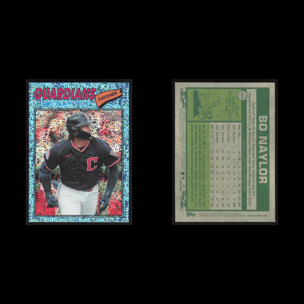 Bo Naylor #256 2026 Topps Heritage Blue Sparkle Cleveland Guardians Baseball MLB