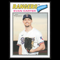 Evan Carter #244 2026 Topps Heritage Texas Rangers Baseball Card MLB NM