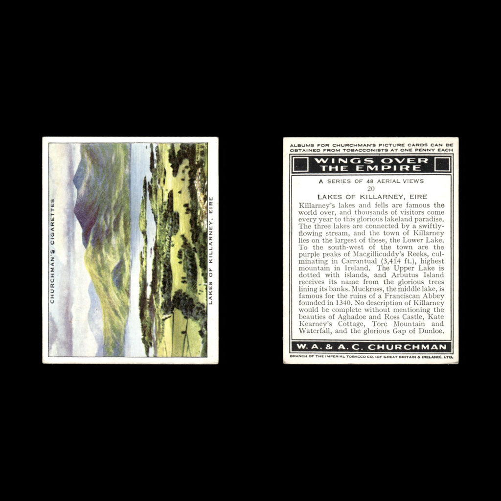 Lakes of Killarney Eire #20 1939 Churchmans Cigarettes Wings Over The Empire MLB