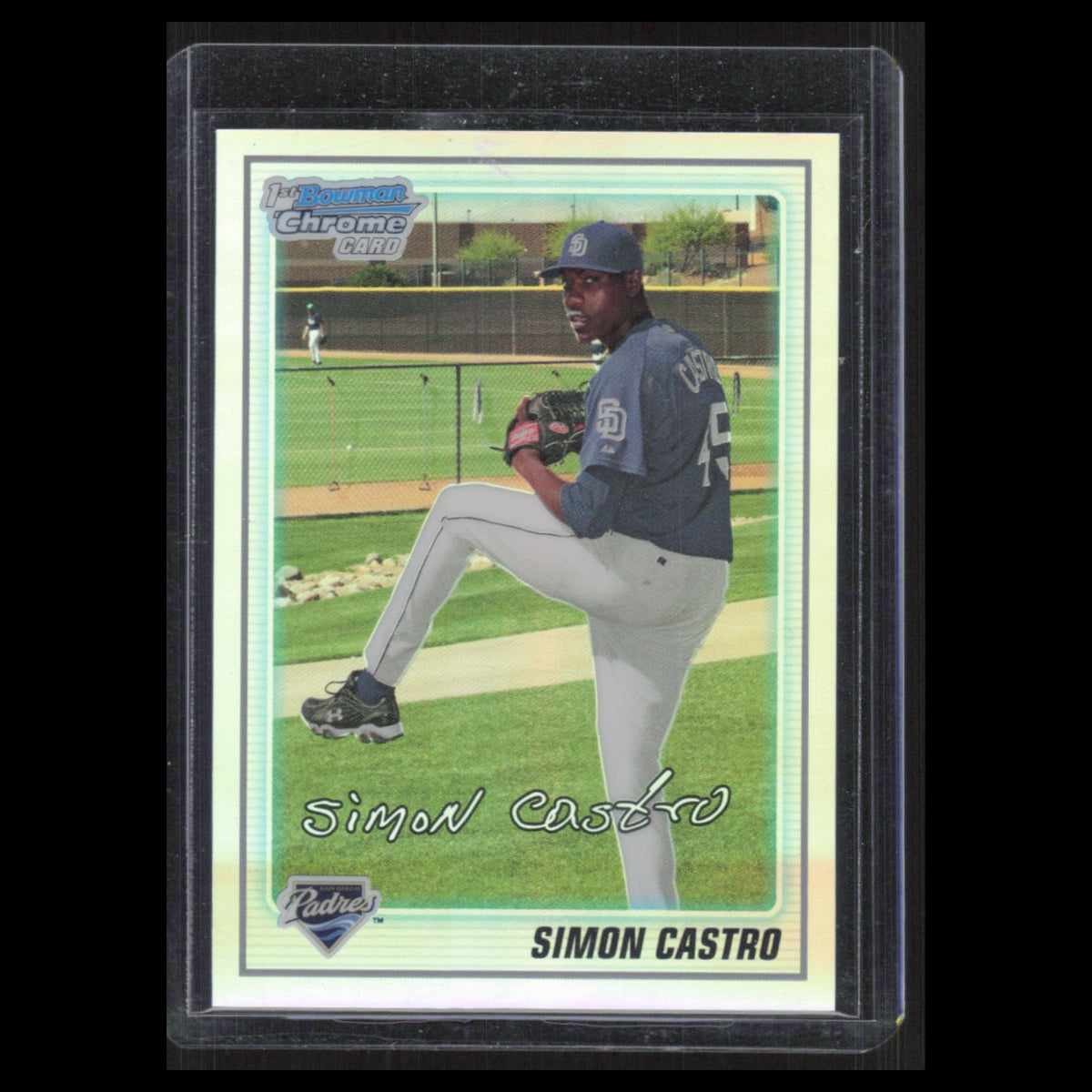 Simon Castro /777 #BCP48 2010 Bowman Chrome Prospects Refractors Padres Baseball
