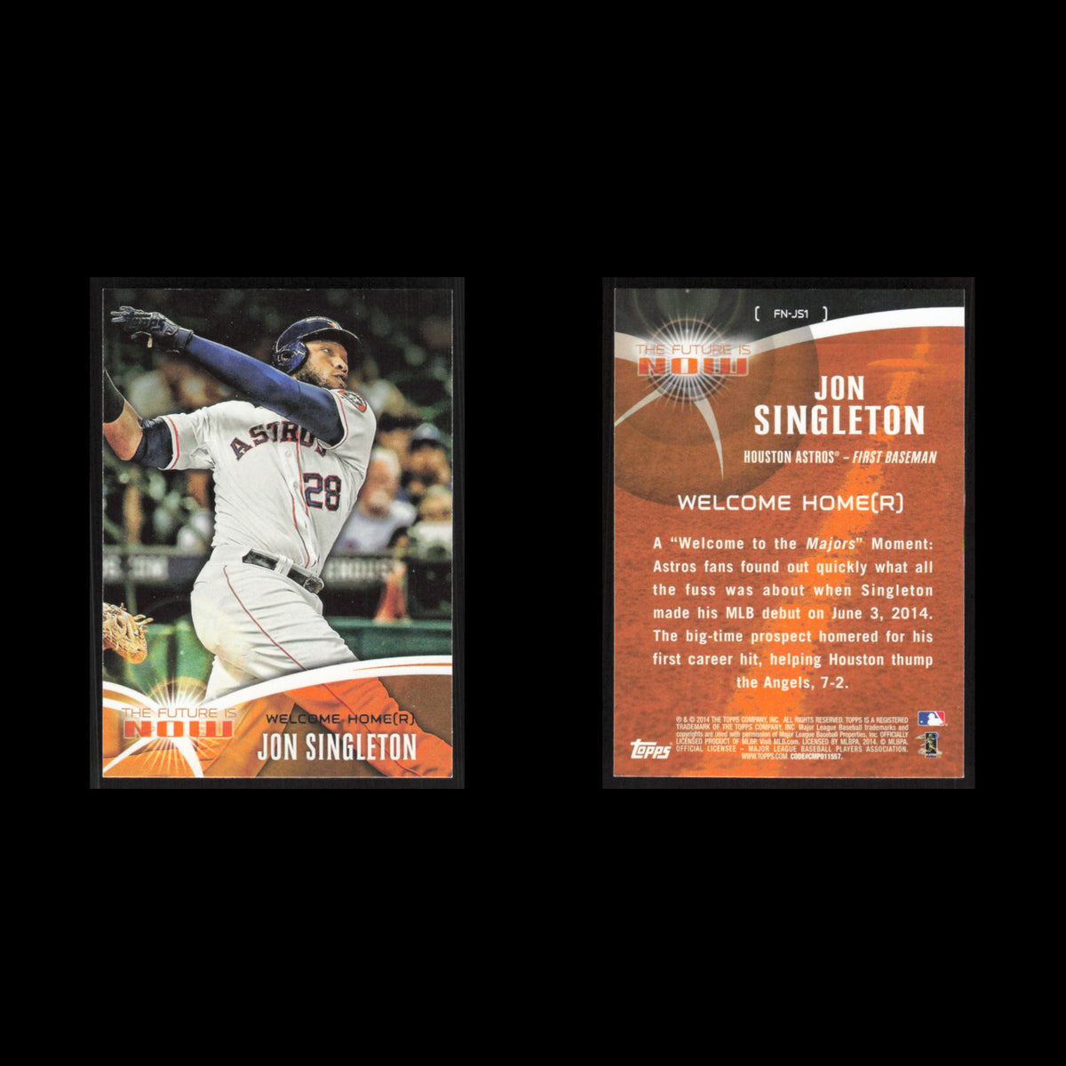 Jon Singleton #FN-JS1 2014 Topps Update The Future is Now Houston Astros Card NM