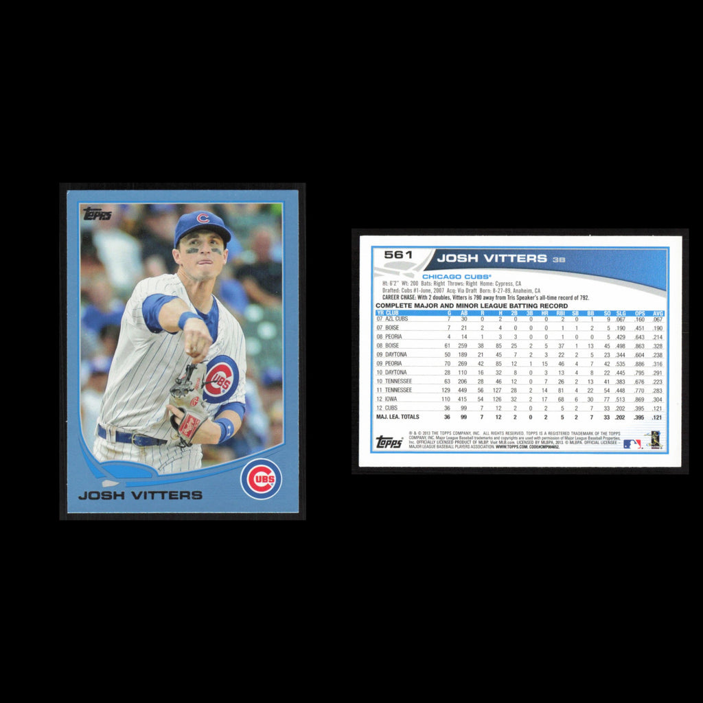 Josh Vitters #561 2013 Topps Blue Chicago Cubs Baseball Card MLB NM