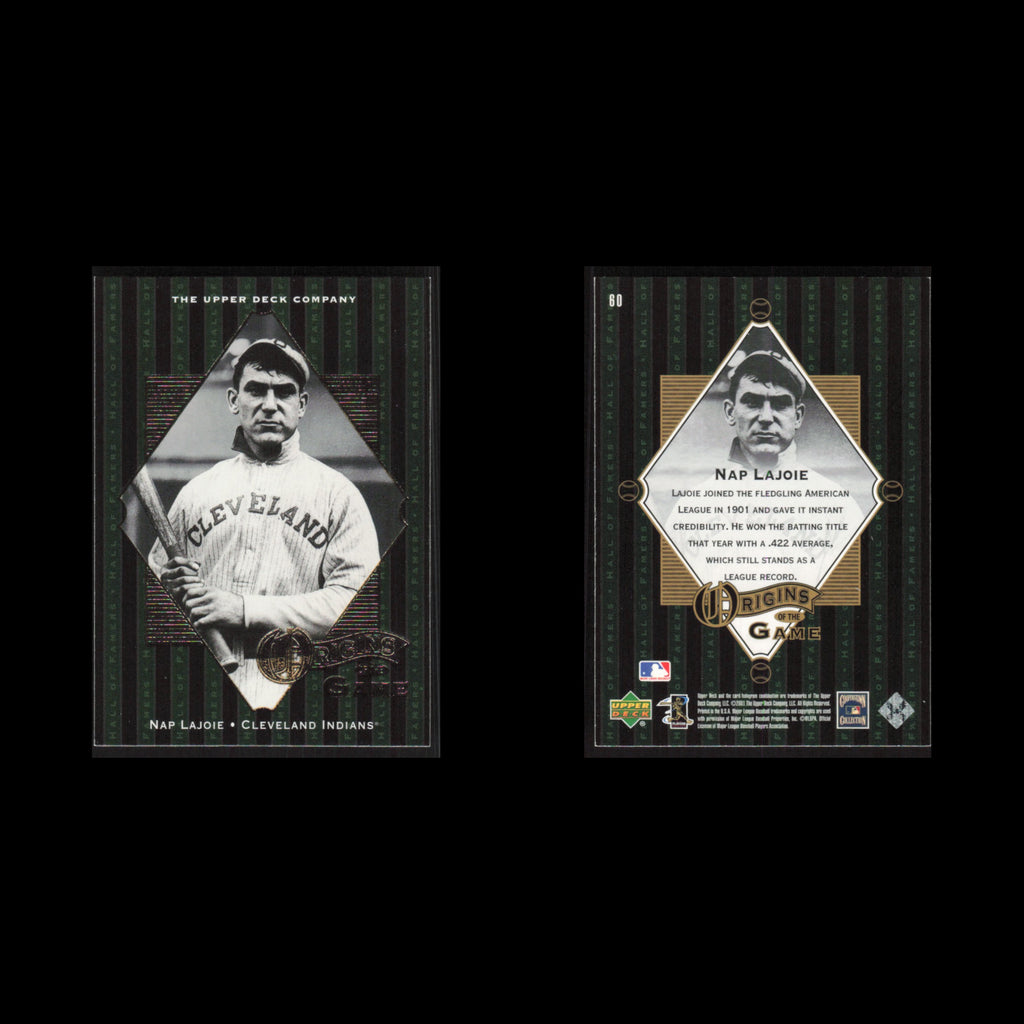 Nap Lajoie #60 2001 Upper Deck Hall of Famers Cleveland Indians Baseball Card NM